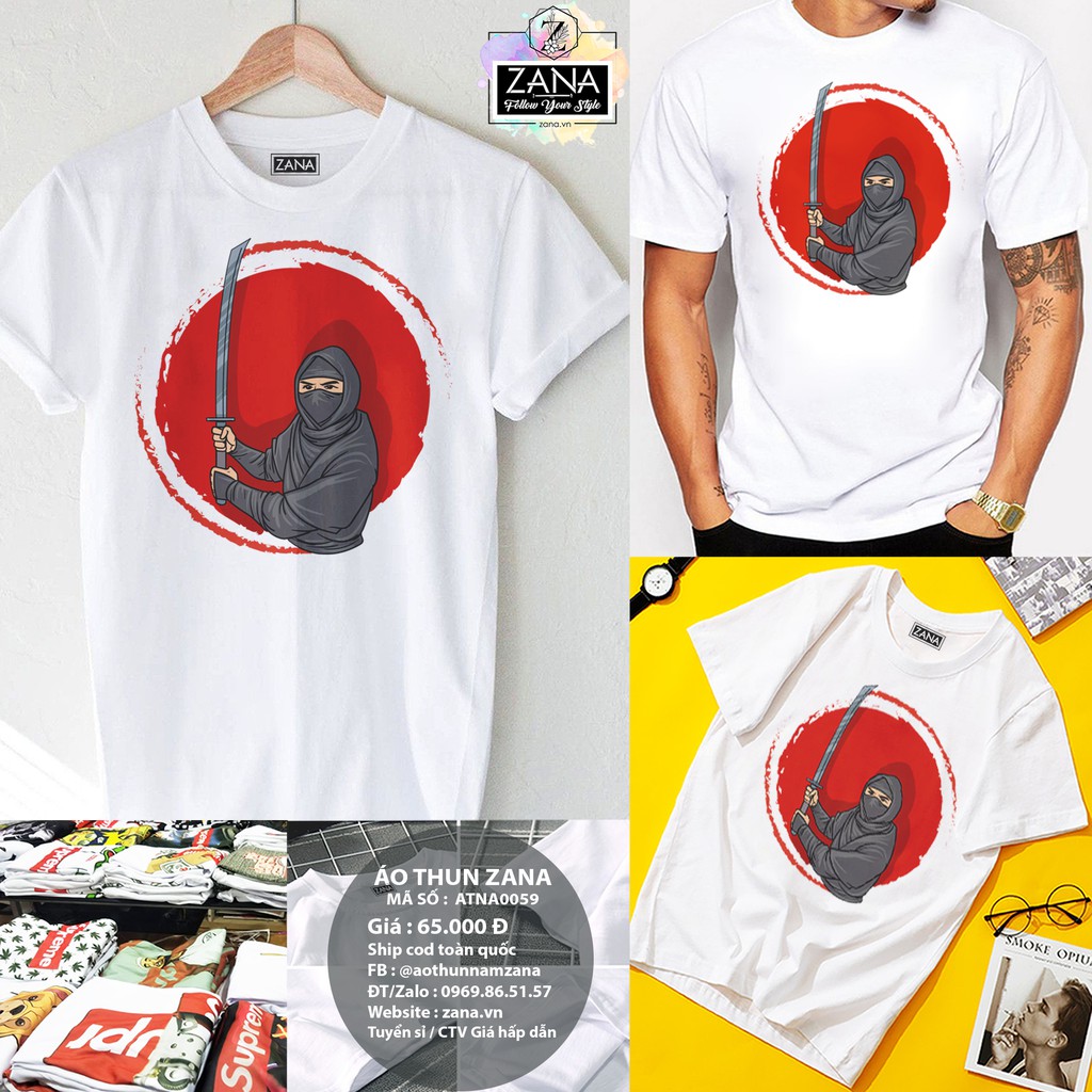 Áo Thun Nam cực chất , siêu cool in hình phong cách samurai