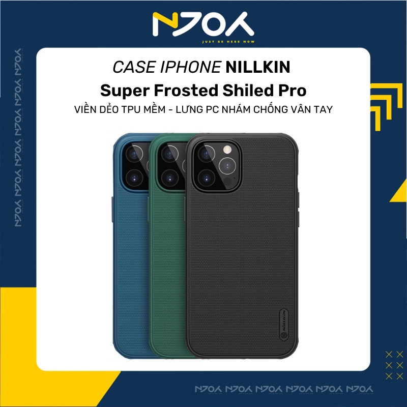 Ốp Lưng Chống Vân Tay Nillkin Super Frosted Shield Pro Chống Sốc 4 Cạnh Cho Ip 13 Pro Max 12 Pro Max Njoyshop