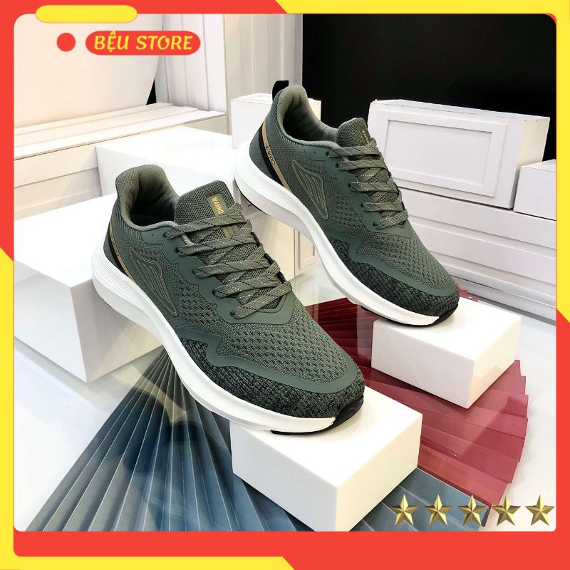 Giày Nam ⚜️𝑭𝑹𝑬𝑬𝑺𝑯𝑰𝑷⚜️ - Giày Thể Dục - Giày Thời Trang Cao Cấp Hàng Nội Địa VNXK - Đế Siêu Nhẹ - Màu Xanh Rêu