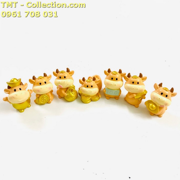 Tượng Nhựa Con Trâu Cute. kích thước 4x5.5cm - SP005050