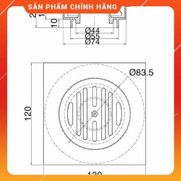 Phễu Thoát  Sàn Inax PBFV-120 12x12cm,  chính hãng