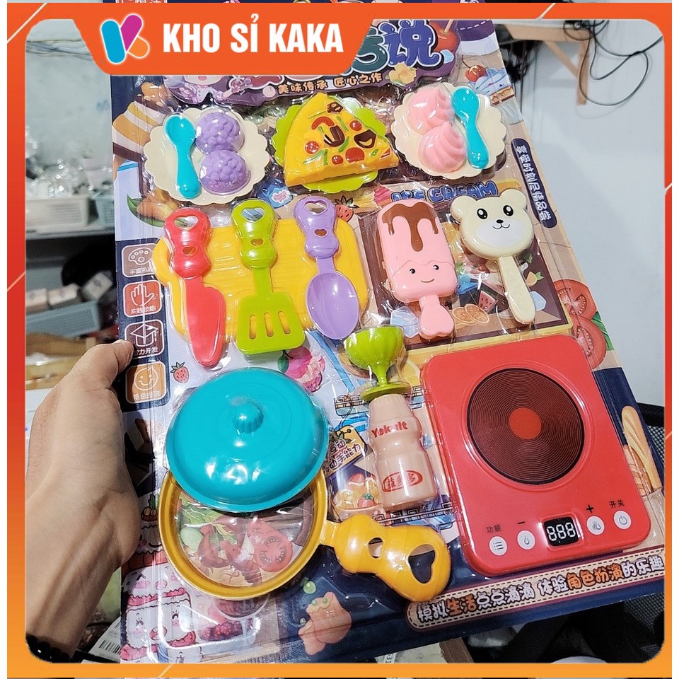 Đồ chơi vĩ dụng cụ nấu ăn nhà bếp Bếp bánh pizza- đồ chơi phát triển kỹ năng