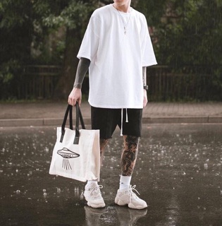 ÁO THUN TRƠN BASIC UNISEX (trắng, đen))