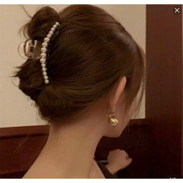 Kẹp Tóc Chữ T Đính Hạt Tiểu Thư Sang Trọng