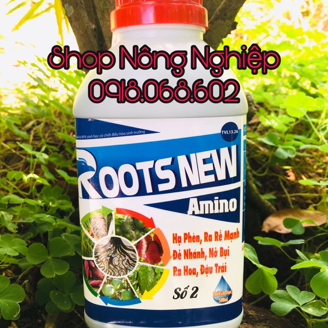 Phân bón lá, tưới rễ Roots New Amino 500ml dùng cho 400 lít nước