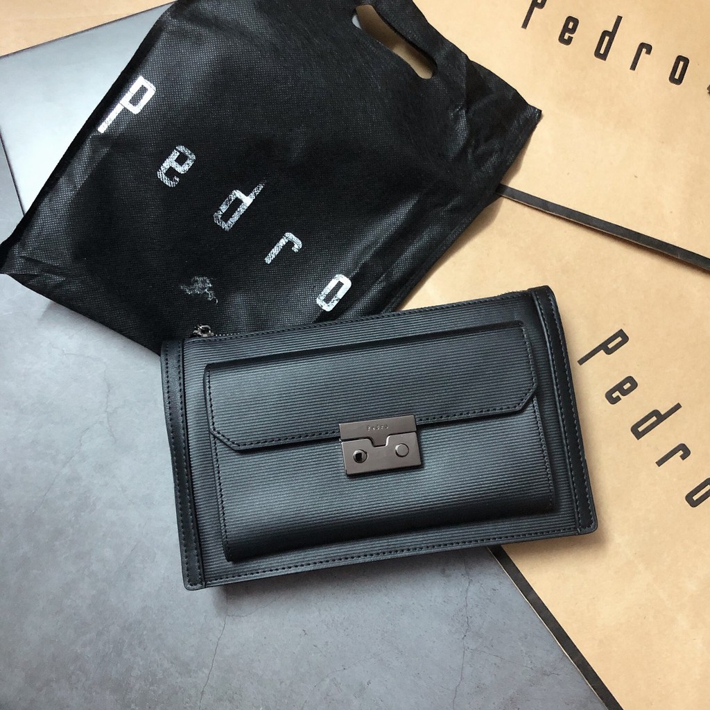 Túi Pedro clutch 2 ngăn khóa gài - PM10