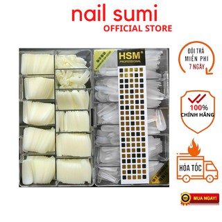 Móng úp phom thang nhám sẵn HSM hộp 600 móng.