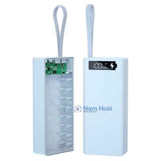 Box sạc dự phòng 16 cell sạc nhanh PD3.0, QC3.0 bản cao cấp chống ngược cực Mẫu mới 2021