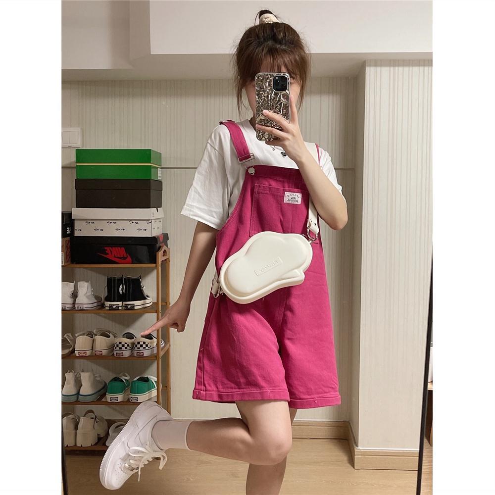 Bộ Áo Liền Quần Hai Dây Dáng Rộng Cỡ Lớn Phong Cách Nhật Bản Dễ Thương Thời Trang Mùa Hè Cho Nữ
