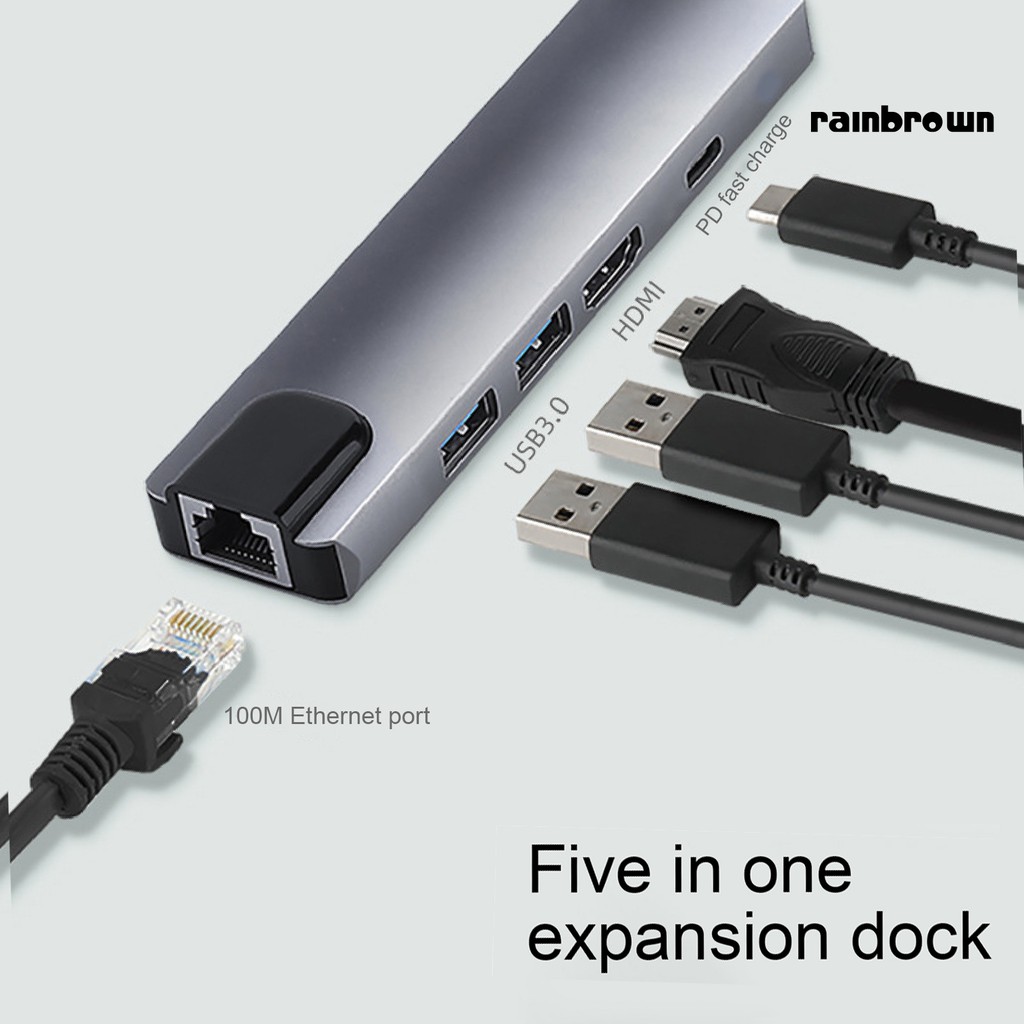 Bộ Chuyển Đổi Cổng Type-C Sang Hdmi Usb 3.0 Pd 5 Trong 1 | BigBuy360 - bigbuy360.vn