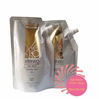 Bộ Loreal Uốn Tóc, Duỗi Tóc, Dập Uốn, Dập Kem Oleo Shape - 400ml