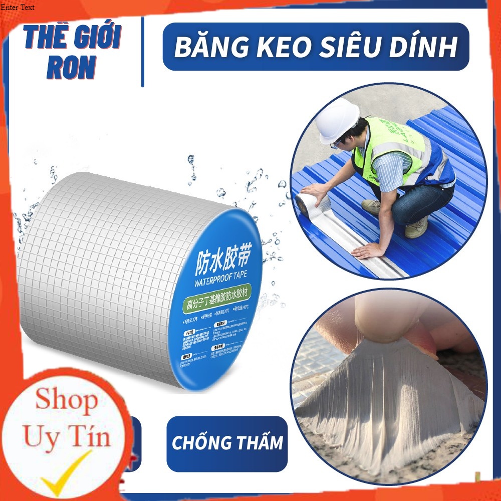 Cuộn 5 Mét Băng Keo Dán Rộng 5cm/10cm, Miếng Dán Siêu Dính, Miếng Chống Thấm Nước, Keo Chống Dột, Siêu Dính
