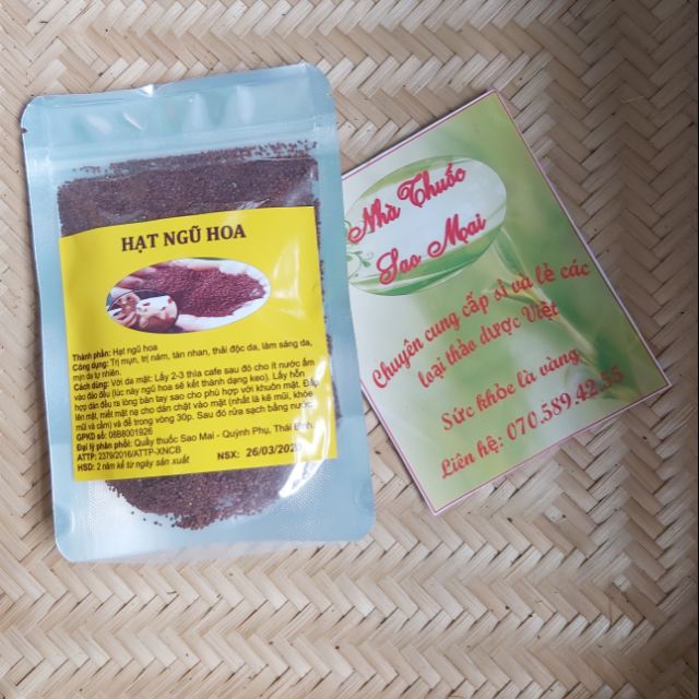 100gr hạt ngũ hoa/đình lịch/rong biển nguyên chất