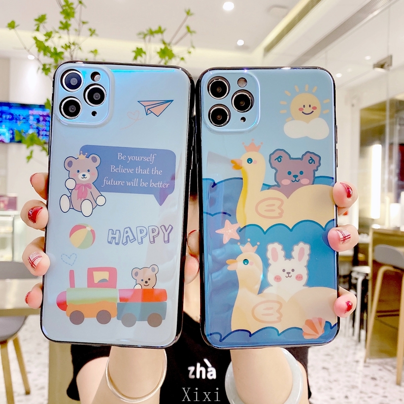 Casing For Xiaomi 11 Ultra 10T Note 10 Lite Pro Poco F3 M3 X3 NFC F2 Po 9T 9 9se 9lite 8 A3 A2 Phone Case Cartoon Soft Silicone TPU Case Blue Light Back Cover