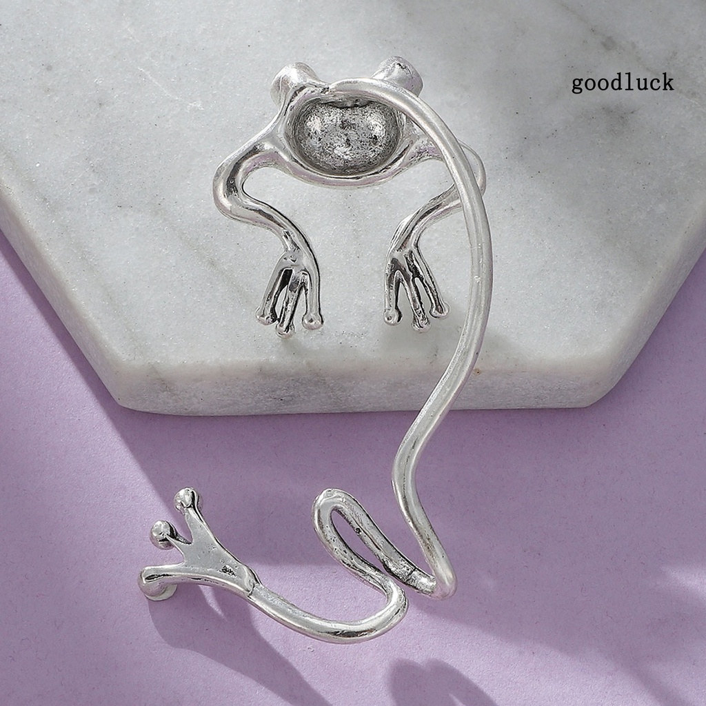 1 Khuyên Kẹp Vành Tai Hình Ếch Phong Cách Hip Hop Vintage