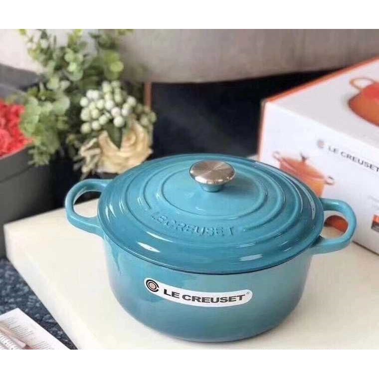 Nồi Le Creuset- Pháp\ Nồi gang tráng men cao cấp đường kính 24CM dùng nấu các món ăn, trưng bày quà tặng tân gia