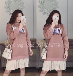 Đầm nỉ công chúa Ulzzang hàng Quảng Châu loại 1 có sẵn