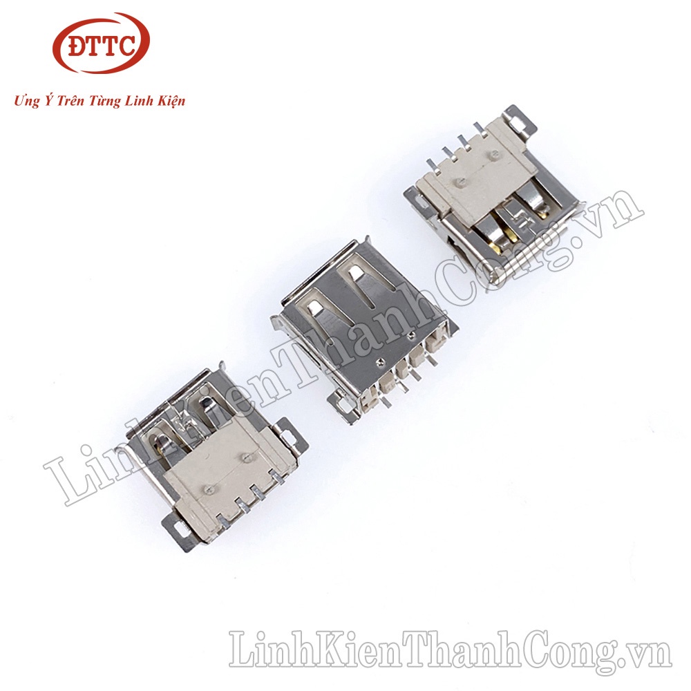 Cổng USB Cái 2.0 Type A 4 Chân Loại Dán SMD