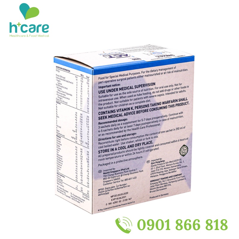 Sữa bột Nestle Oral Impact Powder 370g - Giải pháp dinh dưỡng miễn dịch cho bệnh nhân ung thư, trước và sau phẫu thuật