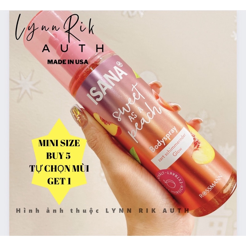 ISANA SWEET AS A PEACH - Xịt Thơm Nhũ Body Mist Toàn Thân