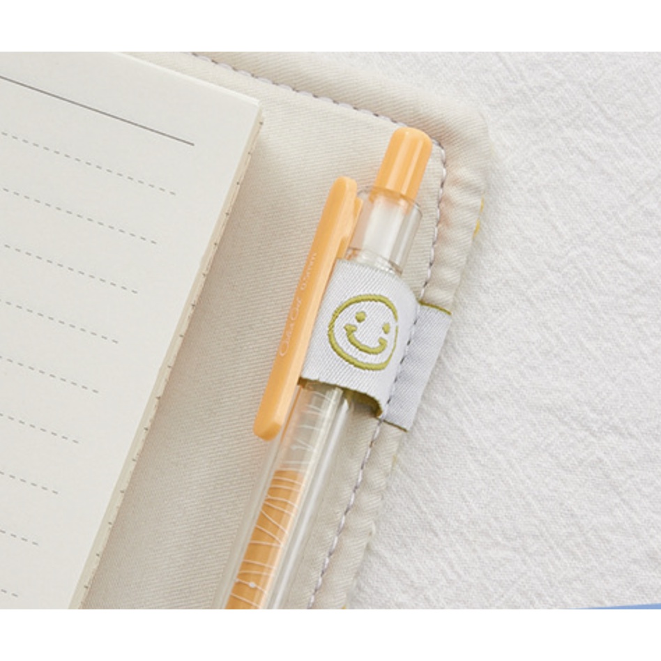 Sổ Còng Bullet Journal Bìa Vải Vintage A6 Có Chỗ Gắn Bút - Tặng Kèm 2 Xấp Giấy Ô Vuông Kẻ Ngang 100 Tờ
