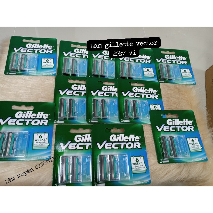 Lưỡi dao lam GILLETTE VECTOR  25K/VỈ FREESHIP  Lưỡi lam được làm từ thép không gỉ