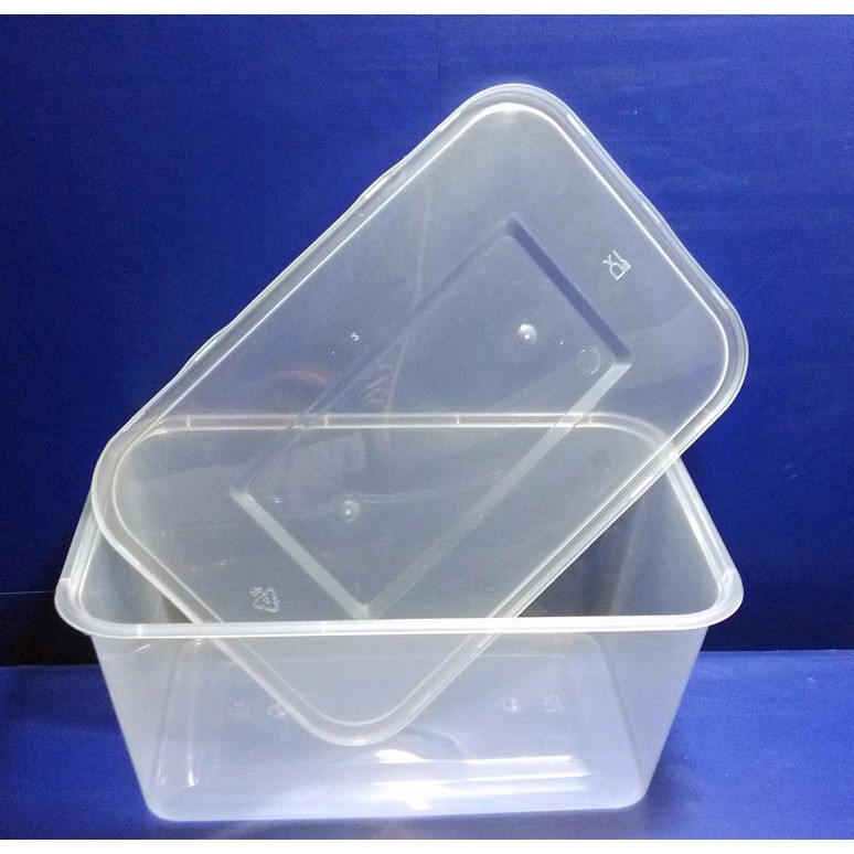 Combo 50 hộp nhựa chữ nhật cao cấp 500ml, 750ml, 1000ml kèm nắp dùng một lần