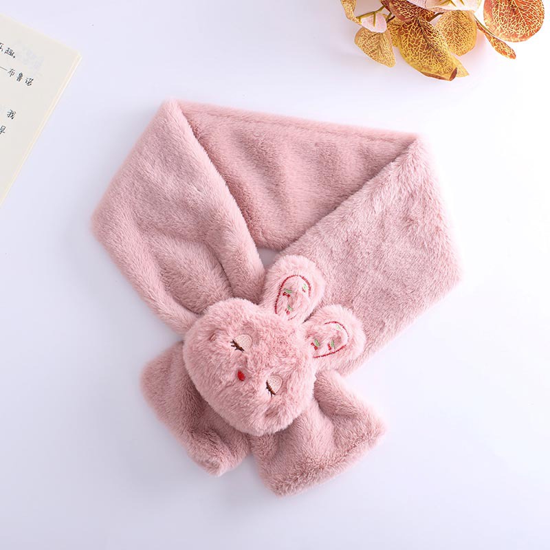 Khăn Choàng Cổ Bằng Lông Thỏ Nhân Tạo Mềm Mại Giữ Ấm Mùa Đông Cho Bé