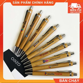 Bút Bi Vỏ Gỗ Tre/Trúc _BT0303, Ngòi 0.7mm,Nét Đẹp   -[ Free Khắc Tên, Logo, Tặng Hộp Sang  Trọng ]