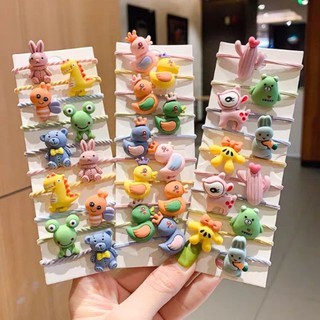 Dây buộc tóc cho bé gái hoạt hình dễ thương vỉ 10 chiếc