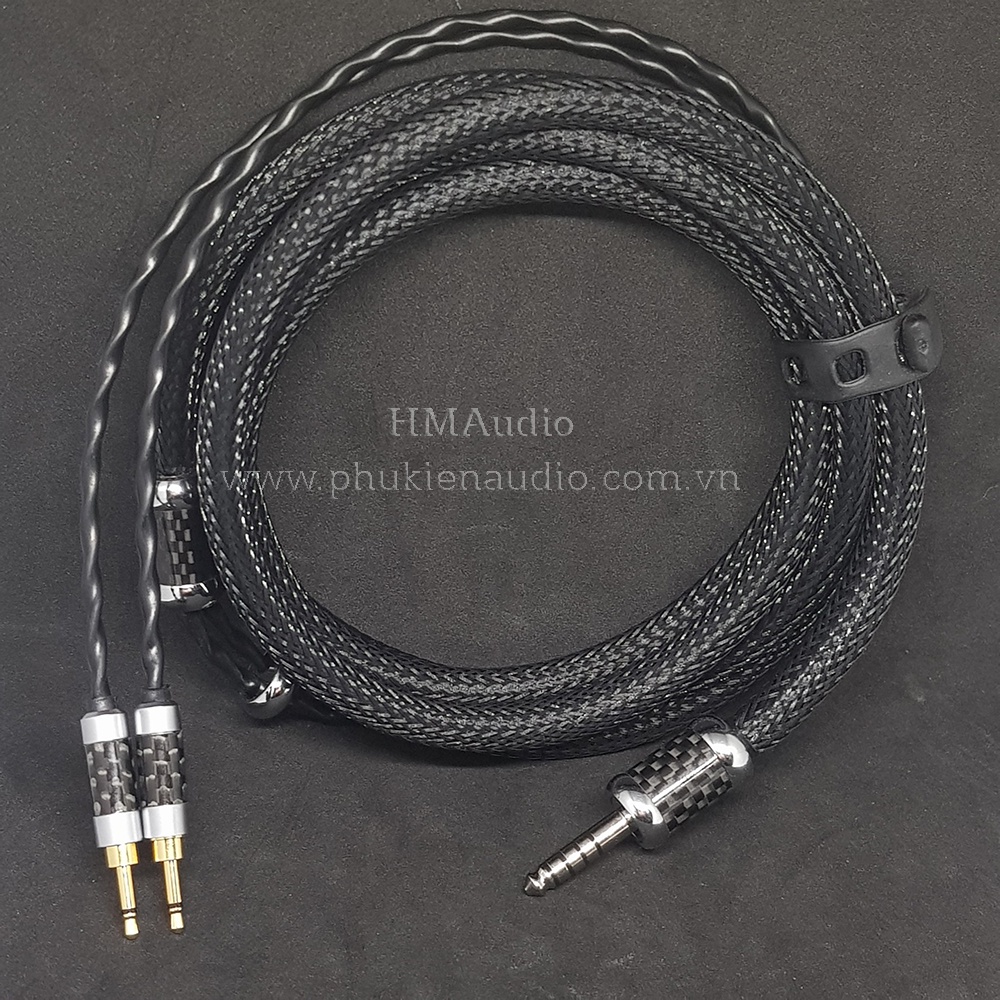 Dây tai nghe đồng OFC bọc chống nhiễu CANARE - Connector Dual mini 2.5mm - Monoprice M1060/M565 - Legacy Hifiman