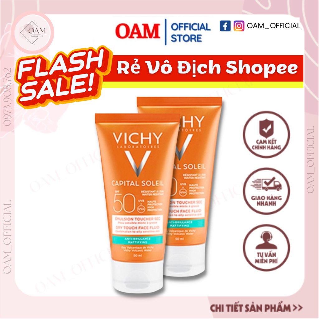 Kem chống nắng Vichy Ideal Soleil Mattifying Dry Touch Face Fluid SPF 50