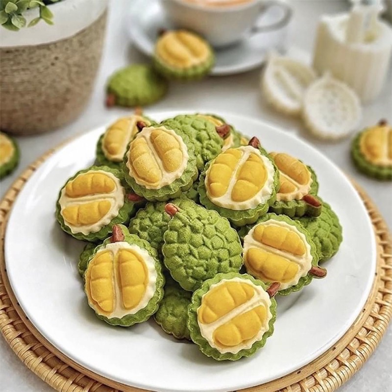 Khuôn trung thu lò xo 2 mặt sầu riêng mới (M311)