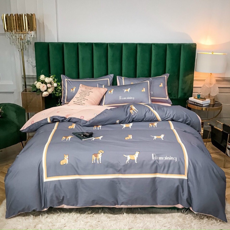 bộ chăn ga gối cotton hoạt tính thấm hút mồ hôi