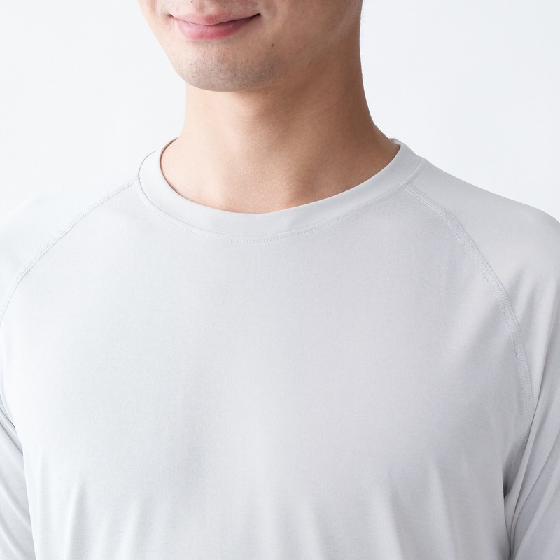 Muji Áo Thun Khô Nhanh Chống Uv Ngắn Tay