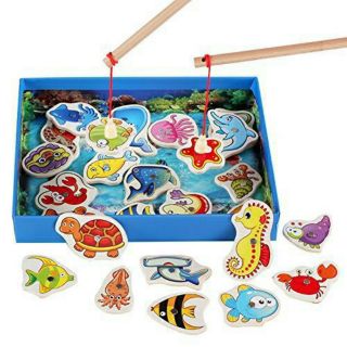 Bộ đồ chơi CÂU CÁ GỖ 32 con cho bé