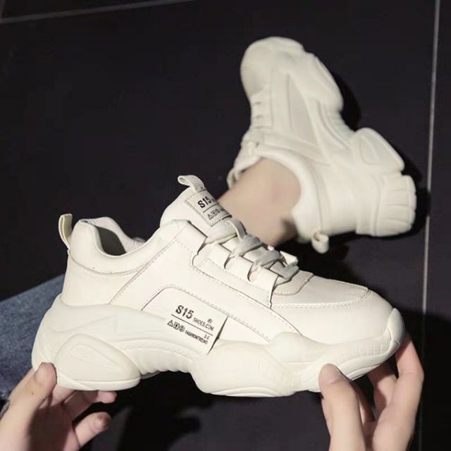 [Freeship] {video} Giày Thể Thao Nữ Độn Đế s15 Giày sneaker hottrend 2021