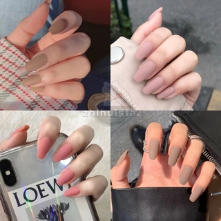  Bộ 24 Móng Tay Giả Đầu Tròn Dài Có Thể Tháo Rời Cho Nữ