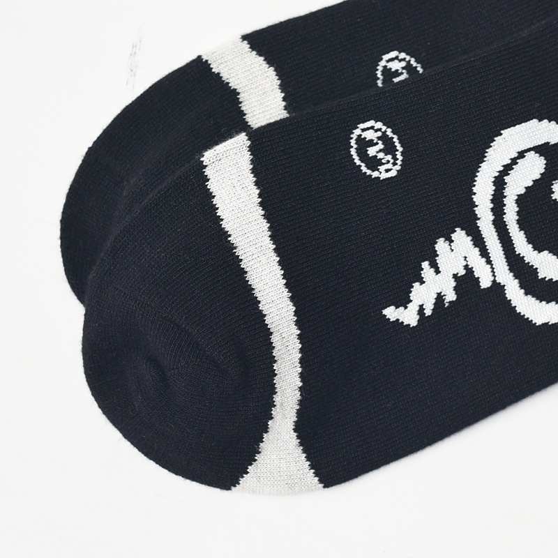 Vớ WAFNHA D557 màu đen in họa tiết tùy chọn dễ phối đồ thời trang đơn giản dành cho nam