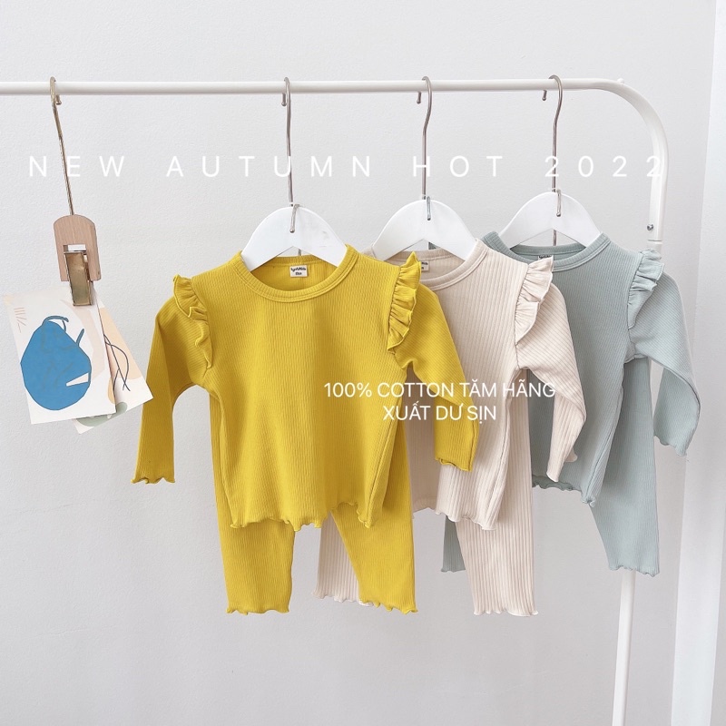 SET 3 BỘ CÁNH TIÊN COTTON TĂM BÉ GÁI