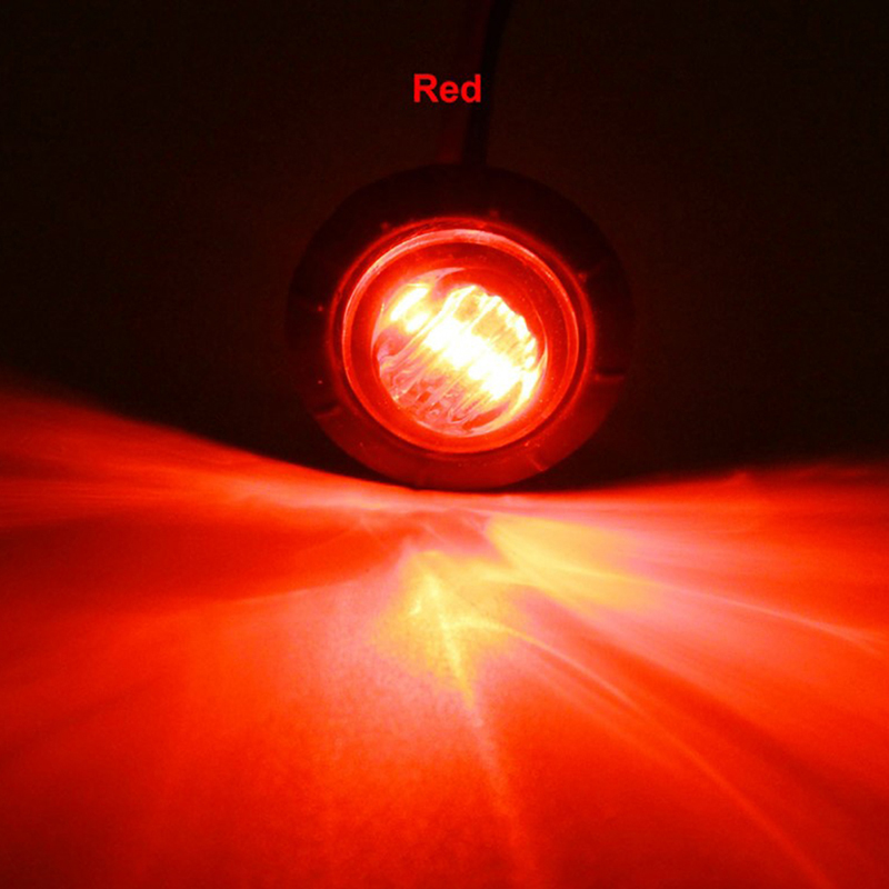 [NewHotFR] Đèn LED Tròn Mini Hình Viên Đạn Gắn Hông Xe Tải / Xe Moóc Thông Dụng