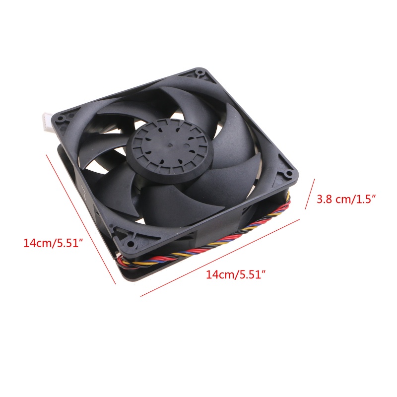 Quạt Tản Nhiệt Công Suất Cao 6 Pin 140x140x38mm 6000rpm FD1438B12U Cho DC 12V 43