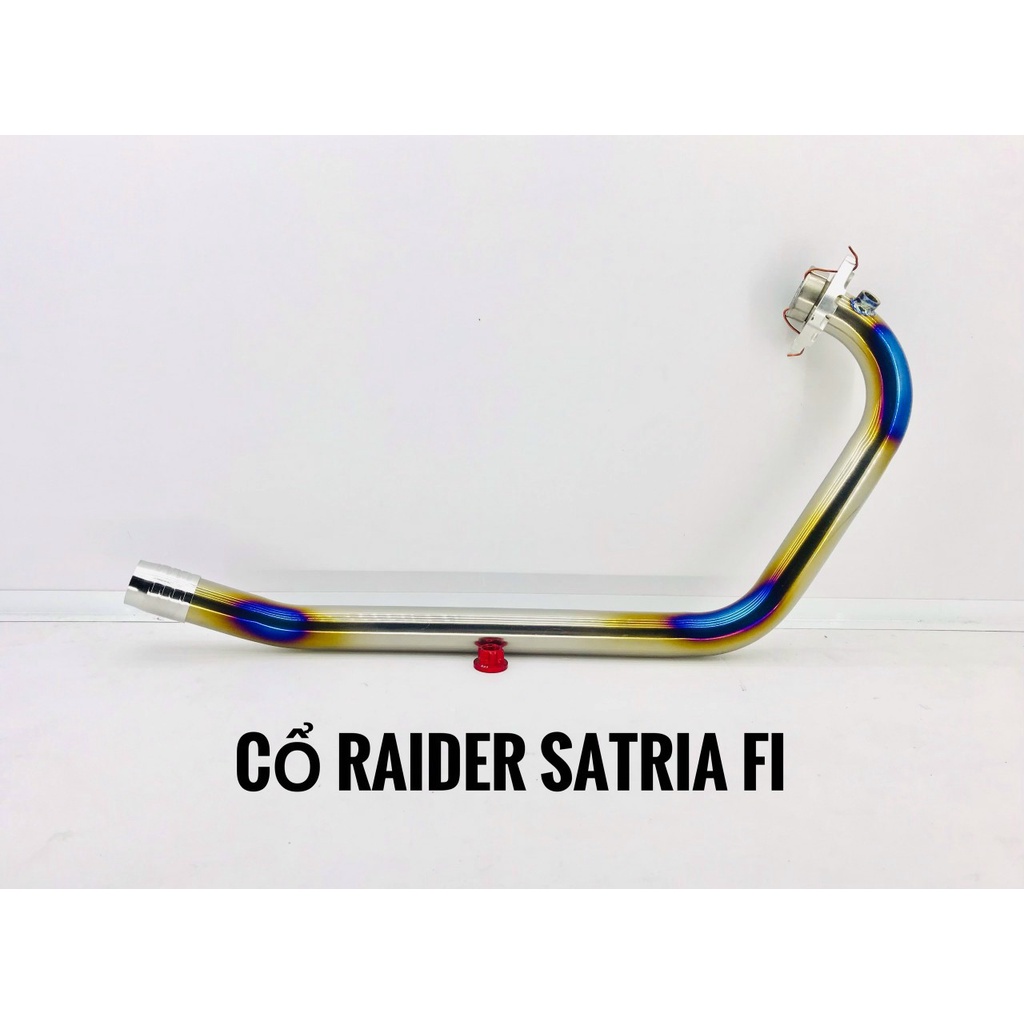 Cổ pô titan mẫu bóng gắn xe Raider Fi, Satria Fi loại ngắn