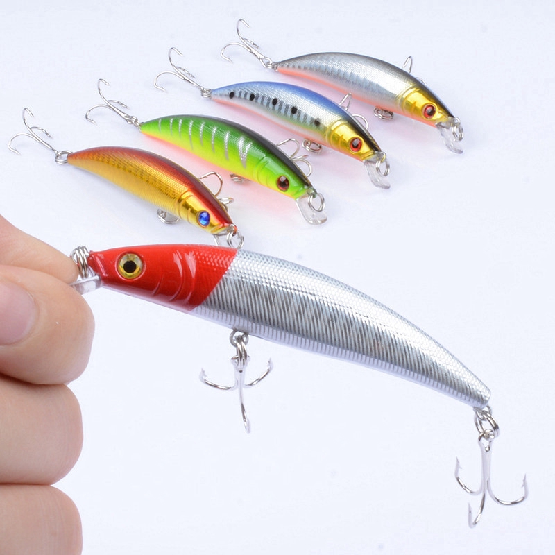 Mồi Câu Cá Bằng Nhựa Cứng 8.5cm/7.8g Kèm 6 Mồi Câu# Mồi Giả Câu Cá 3D 0.3-1.2m