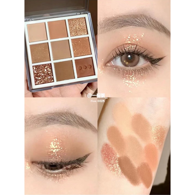 Bảng Phấn Mắt Focallure Chín Màu Lì Và Ánh Ngọc Trai Chống Thấm Nước