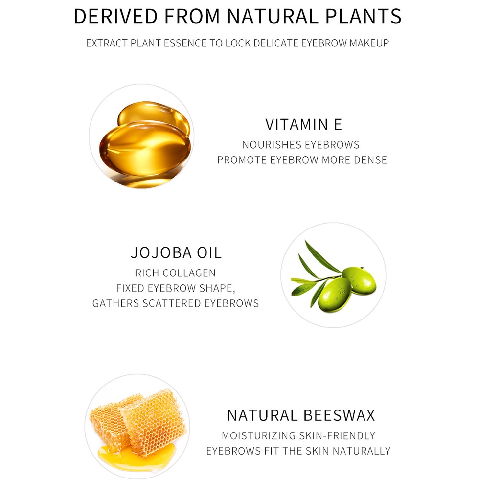 1 Gel Tạo Kiểu Lông Mày Qibest Chống Thấm Nước Kèm Cọ Lâu Trôi Tiện Dụng