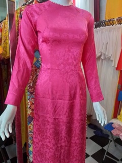 Combo áo trắng 4ta áo gấm(hồng vang)