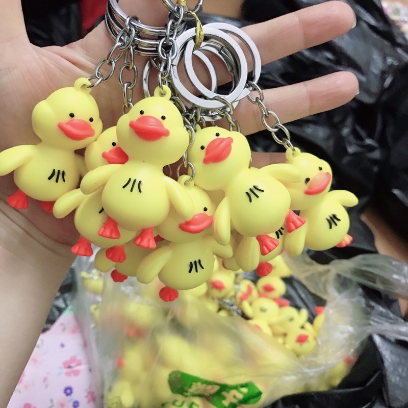 Sỉ 10 móc khoá nhựa dẻo không dây cao cấp