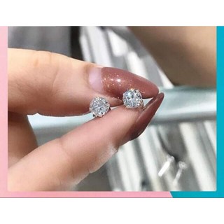 Bông tai nụ size trung đá saphia cao cấp.