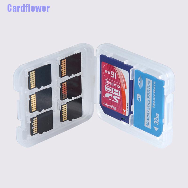 (Hàng Mới Về) Hộp Đựng Thẻ Nhớ Micro Sd Tf Sdhc Mspd 8 Ngăn Giá Đỡ